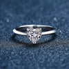 Wholesale Women's Minimalist Heart Shape Moissanite Diamond Ring 925 Sterling Silver