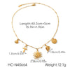 Wholesale Women's Minimalist Ins Style Gold Plated Geometric Stainless Steel Handmade Chain Necklace With Sun Heart Conch Shell Cross Pendant