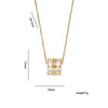 Wholesale Women's Minimalist Light Luxury Cross Chain Necklace With Gold Plated Copper Zircon Pendant And Titanium Steel Chain