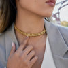 Wholesale Women's Minimalist Light Luxury Geometric Stainless Steel Electroplated Choker Necklace