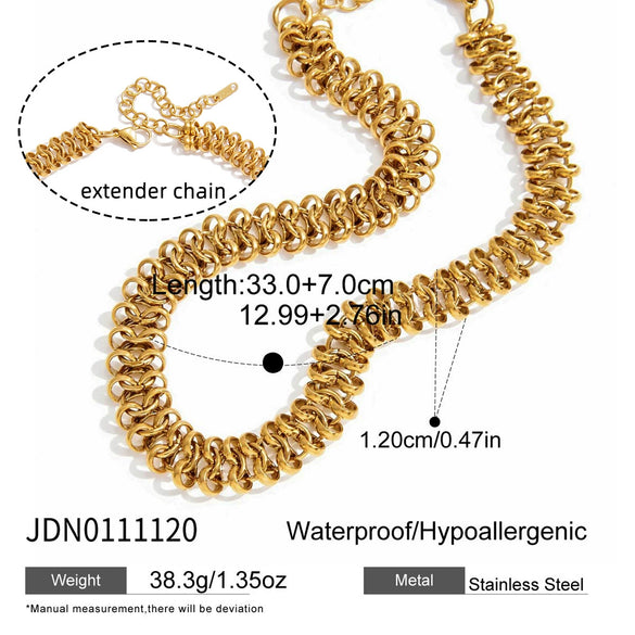 Wholesale Women's Minimalist Light Luxury Geometric Stainless Steel Electroplated Choker Necklace