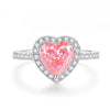 Wholesale Women's Minimalist Love Shape S925 Sterling Silver Ring Inlaid With Zircon