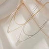 Wholesale Women's Minimalist Natural Geometric S925 Sterling Silver Pearl Necklace With Electroplating
