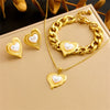 Wholesale Women's Minimalist Natural Round Pearl Diamond Twist Chain Stainless Steel Necklace With Electroplating