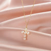 Wholesale Women's Minimalist Natural S925 Sterling Silver Electroplated Cross Necklace