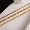 Wholesale Women's Minimalist Retro Geometric Light Luxury Electroplated Stainless Steel Chain Necklace Jewelry