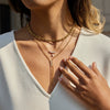 Wholesale Women's Minimalist Retro Geometric Light Luxury Electroplated Stainless Steel Chain Necklace Jewelry