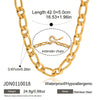 Wholesale Women's Minimalist Retro Geometric Light Luxury Electroplated Stainless Steel Chain Necklace Jewelry