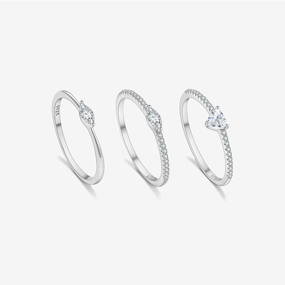 Wholesale Women's Minimalist S925 Sterling Silver Ring With Microinlaid Zircon Geometric Pattern Electroplated Platinum 18K Gold