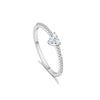 Wholesale Women's Minimalist S925 Sterling Silver Ring With Microinlaid Zircon Geometric Pattern Electroplated Platinum 18K Gold