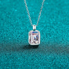 Wholesale Women's Minimalist S925 Sterling Silver Square Sugar Pendant Necklace With Cross Chain And Electroplating Design