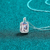Wholesale Women's Minimalist S925 Sterling Silver Square Sugar Pendant Necklace With Cross Chain And Electroplating Design