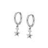 Wholesale Women's Minimalist Silver Needle And Copper Earrings With Fivepointed Star And Ushaped Geometric Patterns Electroplated