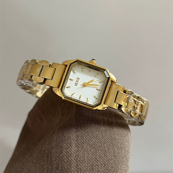 Wholesale Women's Minimalist Square Watch With Metal Strap And Stainless Steel Butterfly Double Snap Buckle