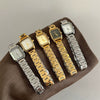Wholesale Women's Minimalist Square Watch With Metal Strap And Stainless Steel Butterfly Double Snap Buckle