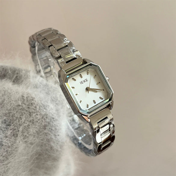 Wholesale Women's Minimalist Square Watch With Metal Strap And Stainless Steel Butterfly Double Snap Buckle