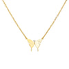 Wholesale Women's Minimalist Stainless Steel And Copper Golden Micropaved Butterfly Necklace