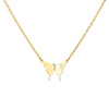 Wholesale Women's Minimalist Stainless Steel And Copper Golden Micropaved Butterfly Necklace