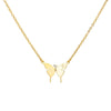 Wholesale Women's Minimalist Stainless Steel And Copper Golden Micropaved Butterfly Necklace
