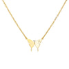 Wholesale Women's Minimalist Stainless Steel And Copper Golden Micropaved Butterfly Necklace