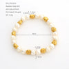 Wholesale Women's Minimalist Stainless Steel Natural Pearl Round Beads Hand Beaded Bracelet