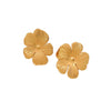 Wholesale Women's Minimalist Stainless Steel Stamped Flower Earrings
