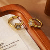 Wholesale Women's Minimalist Star Shape Stainless Steel Electroplated Earrings