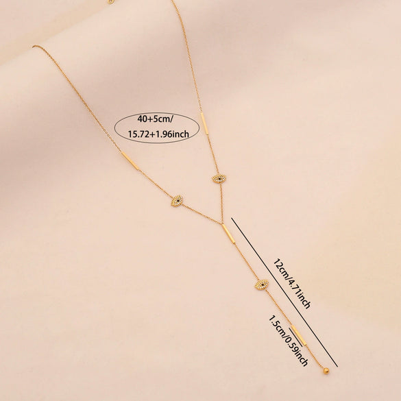 Wholesale Women's Minimalist Star Shape Stainless Steel Electroplated O Word Chain Clavicle Necklace