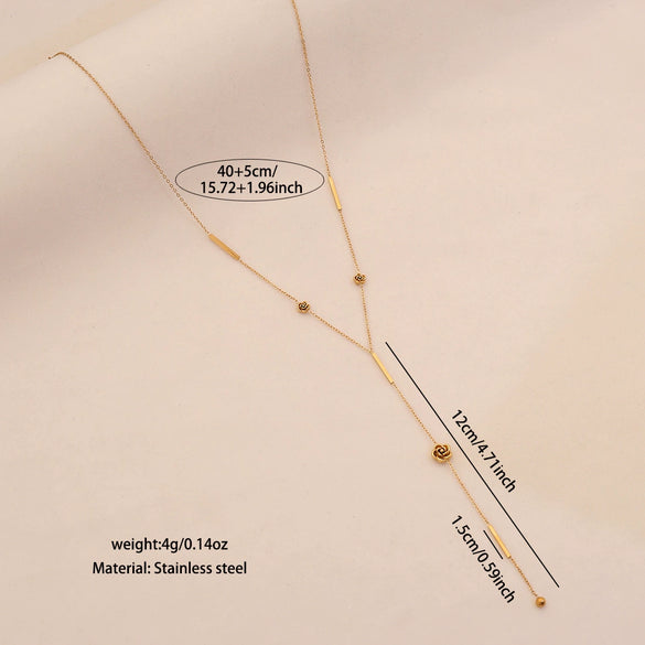 Wholesale Women's Minimalist Star Shape Stainless Steel Electroplated O Word Chain Clavicle Necklace