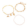 Wholesale Women's Minimalist Starfish Anklet Set Alloy Beaded Decoration Accessories
