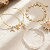 Wholesale Women's Minimalist Starfish Anklet Set Alloy Beaded Decoration Accessories