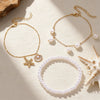 Wholesale Women's Minimalist Starfish Anklet Set Alloy Beaded Decoration Accessories