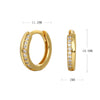 Wholesale Women's Minimalist 925 Sterling Silver Inlaid Stone Geometric Earrings With Electroplating