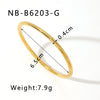 Wholesale Women's Minimalist Thread Design Hollow Bracelet In Stainless Steel With 18K Furnace Vacuum Plating