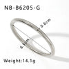 Wholesale Women's Minimalist Thread Design Hollow Bracelet In Stainless Steel With 18K Furnace Vacuum Plating