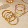 Wholesale Women's Minimalist Thread Design Hollow Bracelet In Stainless Steel With 18K Furnace Vacuum Plating