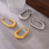 Wholesale Women's Minimalistic Niche Ushaped Geometric 316L Stainless Steel Goldplated Earrings