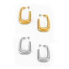 Wholesale Women's Minimalistic Niche Ushaped Geometric 316L Stainless Steel Goldplated Earrings