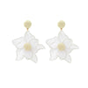 Wholesale Women's Mixed Materials Hand Knitted Flower Shape Cloth Raffia Grass Earrings Fashion Bohemia Design