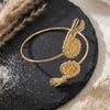 Wholesale Women's Modern Minimalist Animal Style Electroplated Alloy Conch Open Arm Bracelet Accessories