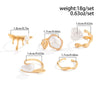 Wholesale Women's Modern Minimalist Geometric Alloy Ring With Hollow Out Cross And Lines Electroplated Design