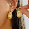 Wholesale Women's Modern Minimalist Geometric Plastic Electroplated Starfish Irregular Lava Drop Earring Set