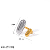 Wholesale Women's Modern Minimalist Geometric 304 Stainless Steel Titanium Steel Gold Plated Rings