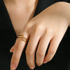 Wholesale Women's Modern Minimalist Geometric Stainless Steel Vacuum Plated Jewelry Rings