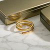Wholesale Women's Modern Minimalist Geometric Stainless Steel Vacuum Plated Jewelry Rings