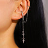 Wholesale Women's Modern Minimalist Style Zinc Alloy Electroplated Bow Star Tassel Rhinestone Nonpierced Ear Clips And Asymmetrical Ear Cuffs Accessories