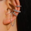 Wholesale Women's Modern Minimalist Style Zinc Alloy Electroplated Bow Star Tassel Rhinestone Nonpierced Ear Clips And Asymmetrical Ear Cuffs Accessories