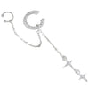 Wholesale Women's Modern Minimalist Style Zinc Alloy Electroplated Bow Star Tassel Rhinestone Nonpierced Ear Clips And Asymmetrical Ear Cuffs Accessories