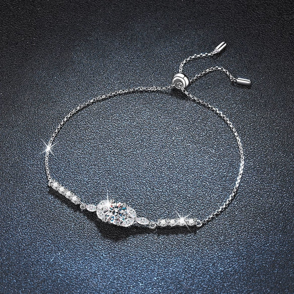 Wholesale Women's Moissanite Bracelet 925 Sterling Silver Geometric Design Jewelry Diy Accessories