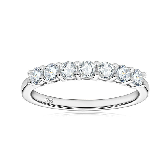 Wholesale Women's Moissanite Ring 925 Sterling Silver Geometric Design Electroplated